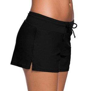 Black Swim Shorts (aka board shorts) with built-in panty liner